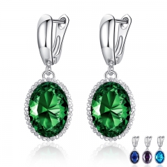 Luxury Big Green Stone Drop Earrings for Women Earrings Jewelry Engagement Accessories Gift YIE105-GN FASH-0087