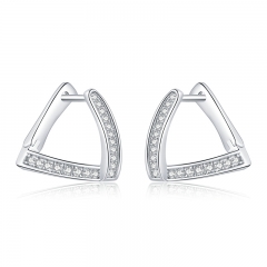 aretes de diamantes de imitación de diseñador de plata esterlina SCE975