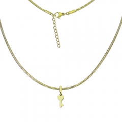 collar de eslabones cubanos de oro de mujer de acero inoxidable  PSS143