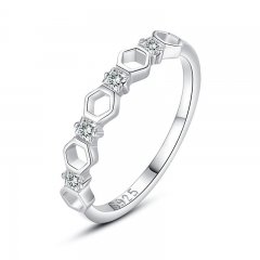Anillos de diamantes de joyería de plata esterlina 925 para mujer   JZ1305