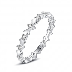 Anillos de diamantes de joyería de plata esterlina 925 para mujer   J1173