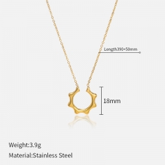 Joyas chapadas en oro Collar en Acero Quirúrgico  NS-1374B