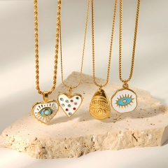 Joyas chapadas en oro Collar en Acero Quirúrgico NS-1475