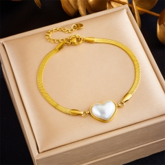 pulsera de acero inoxidable de oro joyería de mujer  BS-2606G