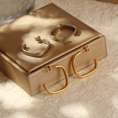 Pendientes de joyería de regalo minimalistas de acero inoxidable para mujer  ES-3007