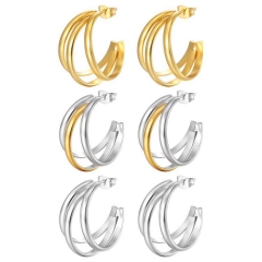 Pendientes de joyería de regalo minimalistas de acero inoxidable para mujer  ES-2999