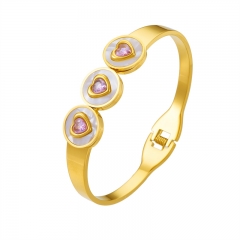 pulsera chapada en oro brazalete joyería mujeres de lujo  ZC-0708