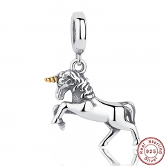GIFT of The Winner Noble Elegant 100% 925 Sterling Silver Free Spirit Horse Animal Charm Pendant Fit Bracelet PAS020 CHARM-0055