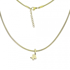 collar de eslabones cubanos de oro de mujer de acero inoxidable  PSS156