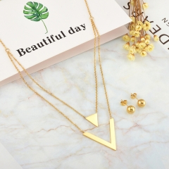 Conjunto de joyas chapadas en oro de acero inoxidable de moda para mujer XXXS-0523