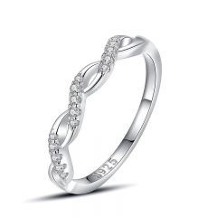 Anillos de diamantes de joyería de plata esterlina 925 para mujer  J739