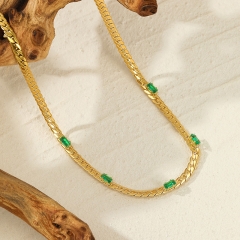 Joyas chapadas en oro Collar en Acero Quirúrgico NS-1458