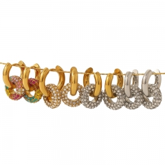 moda Pendientes Joyas de acero inoxidable chapadas en oro ES-2504