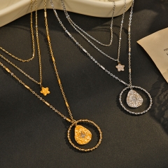Joyas chapadas en oro Collar en Acero Quirúrgico NS-1422