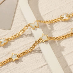 Joyas chapadas en oro Collar en Acero Quirúrgico NS-1453