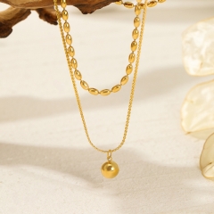 Joyas chapadas en oro Collar en Acero Quirúrgico NS-1450