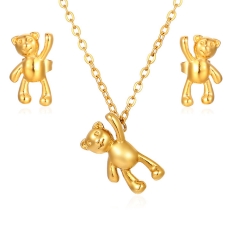 Conjunto de joyas y collar chapado en oro de 18 quilates para mujer  STAO-3964G