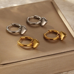 Pendientes llamativos de lujo para mujer chapados en oro de acero inoxidable   ES-2926