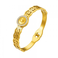pulsera chapada en oro brazalete joyería mujeres de lujo  ZC-0699