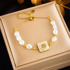 pulsera de acero inoxidable de oro joyería de mujer  BS-2584