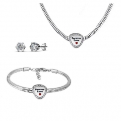 Conjunto joyas con pendientes para pulseras collar de acero inoxidable PDS213