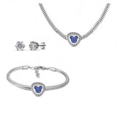 Conjunto joyas con pendientes para pulseras collar de acero inoxidable PDS206
