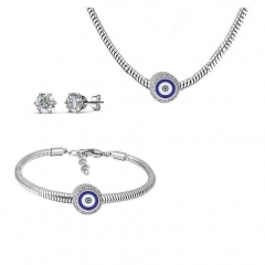 Conjunto joyas con pendientes para pulseras collar de acero inoxidable PDS242
