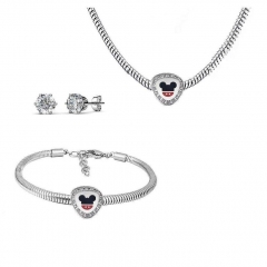 Conjunto joyas con pendientes para pulseras collar de acero inoxidable PDS209