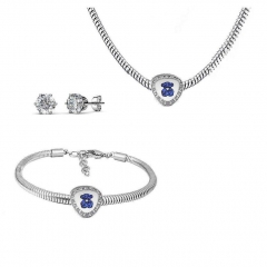 Conjunto joyas con pendientes para pulseras collar de acero inoxidable PDS205