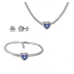 Conjunto joyas con pendientes para pulseras collar de acero inoxidable PDS227